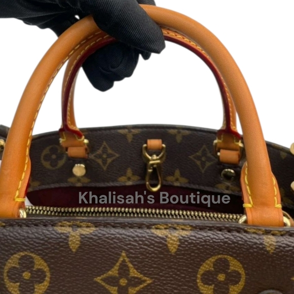 Like New! AUTHENTICATED Louis Vuitton Montaigne Top Hand Bag Brown Canvas LV - Picture 13 of 16